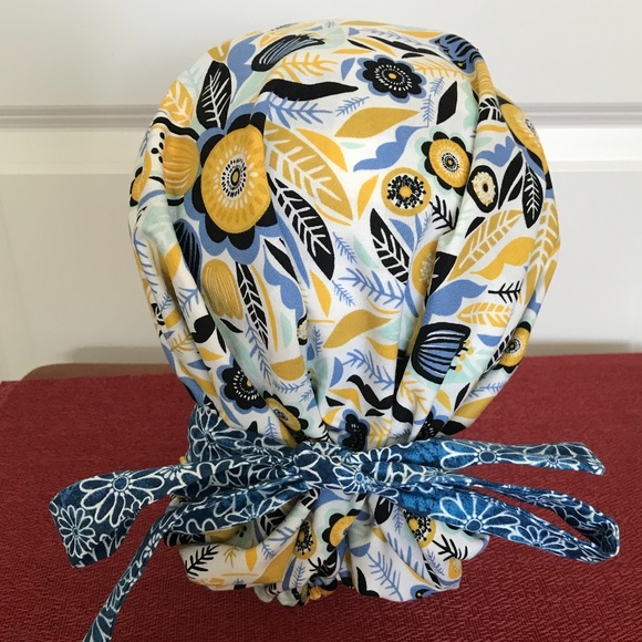 HANDMADE SCRUB CAP/HAT * REVERSIBLE * LONG TIES - Picture 6 of 13